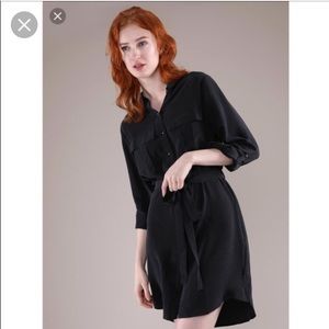 Grana Silk Utility Shirtdress